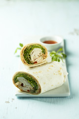 Homemade chicken wraps