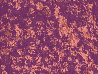 Purple daisies shabby prints on purple texture background, graphical vector illustration © ArtoPhotoDesigno