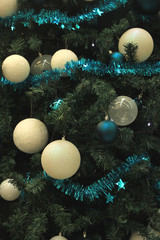 Obraz na płótnie Canvas Teal Christmas ornaments