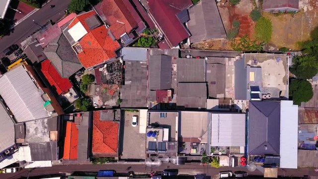 Aerial view of a slum in Jakarta
