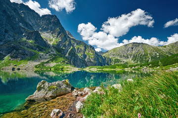 Black lake under Rysy peak, Tatra Mountains, Poland