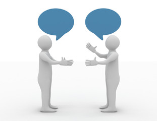 conversation with two mans concept