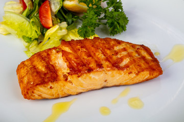 Tasty grilled salmon