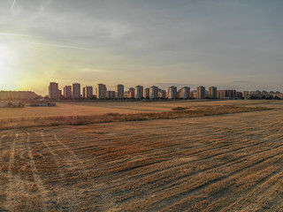 Small city view from the air