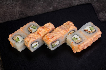 Japanese roll with salmon