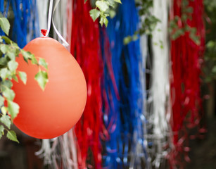 Large balloons of different colors for the holiday,  summer party.