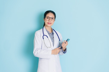 beautiful female doctor smiling friendly