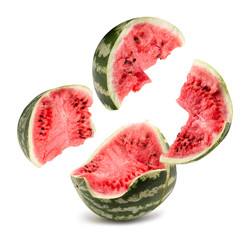 watermelon slices isolated on a white background