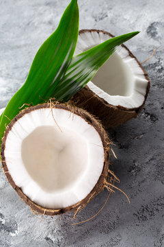 coconuts on a stone background