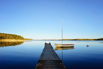 Fototapeta premium Idylle am Västersjön See in Schweden