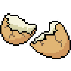 Fototapeta premium vector pixel art egg crack