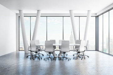 Bright conference room interior