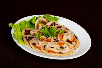 Stuffed chicken roll