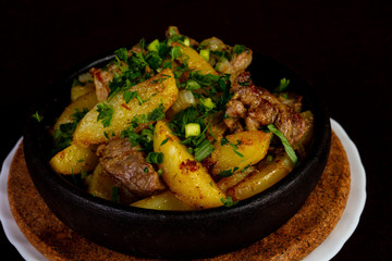 Roasted pork with potato