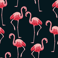 Seamless flamingos pattern