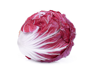 whole red radicchio or red salad isolated on white background © boonchuay1970