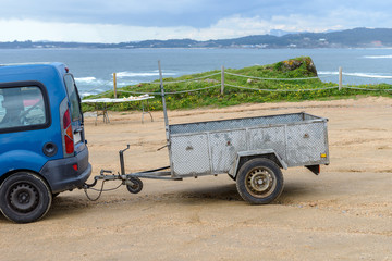 car trailer close up