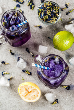 Iced Butterfly Pea Flower Tea