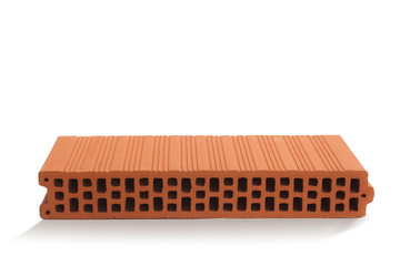 red brick (brick block) on a white background.