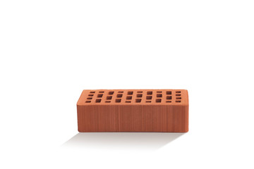 red brick (brick block) on a white background.