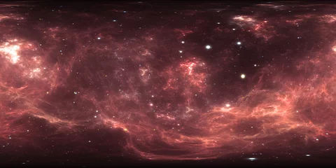 360-Grad-Weltraumnebel-Panorama, gleichwinklige Projektion, Umgebungskarte. Sphärisches HDRI-Panorama. Weltraumhintergrund mit Nebel und Sternen © Peter Jurik