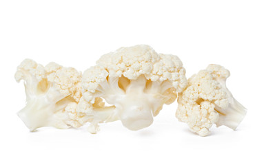 Cauliflower. Piece isolated on white.