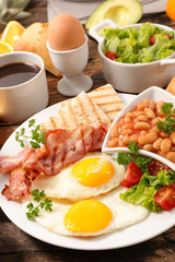 full healthy breakfast composition