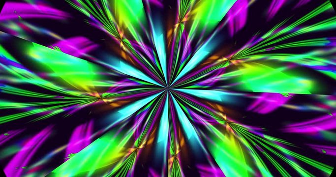 kaleidoscope optical ilusion colorful. 4k 4096x2169, 60p.