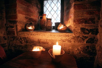 authentic medieval tavern. interior