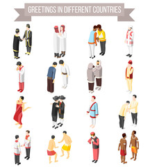 Greetings In Different Countries Icons