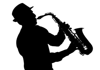 jazz saxophonist shape - 220786399