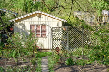 Gartenlaube in einem Kleingarten