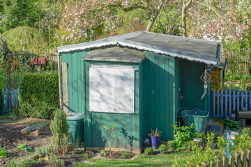 Gartenlaube in einem Kleingarten