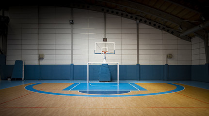 Basketball court in a school