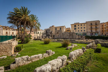 Ruins of Temple od Apollo in Syracuse (Siracusa) Sicily