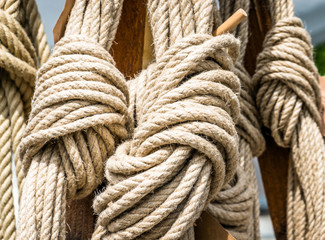 Fototapeta na wymiar climbing ropes