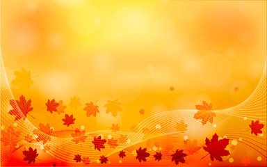 Autumn abstract background. Autumn leaves autumn landscape background. Eps 10