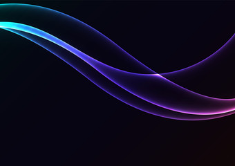 cool flame curve layer overlap in dark background, wave transparent backdrop, simple technology template, vector illustration