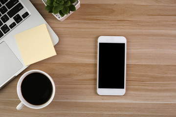 Top View Wood Office Desk Table