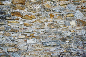 Texture of an old stone wall. Closeup