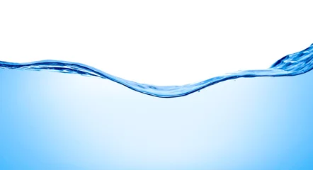Keuken foto achterwand Water blauwe watergolf vloeistof plons bubbeldrank