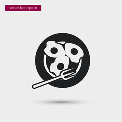 Omelet icon. Simple food element illustration.