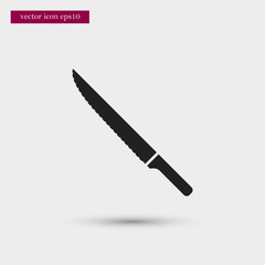 Knife icon. Simple food element illustration.