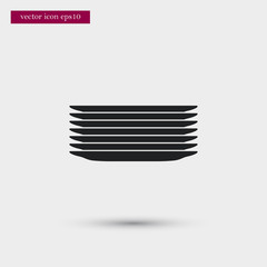 Plate icon. Simple food element illustration.