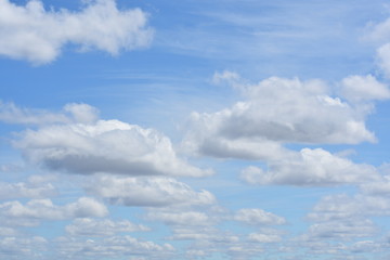blue sky and white clouds backdrop