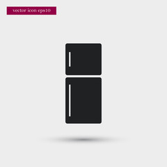 Fridge icon. Simple food element illustration.