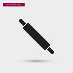 Rolling pin for dough icon. Simple food element illustration.