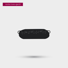 Fototapeta premium Pie icon. Simple food element illustration.