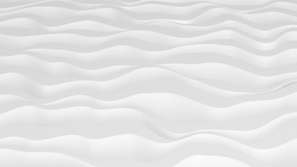 White wave background. 3d illustration, 3d rendering.