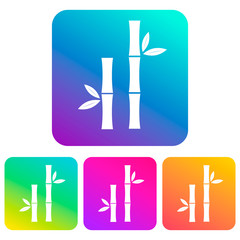 Bamboo icon in a square with a gradient. Logo